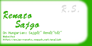 renato sajgo business card